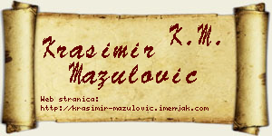 Krasimir Mazulović vizit kartica